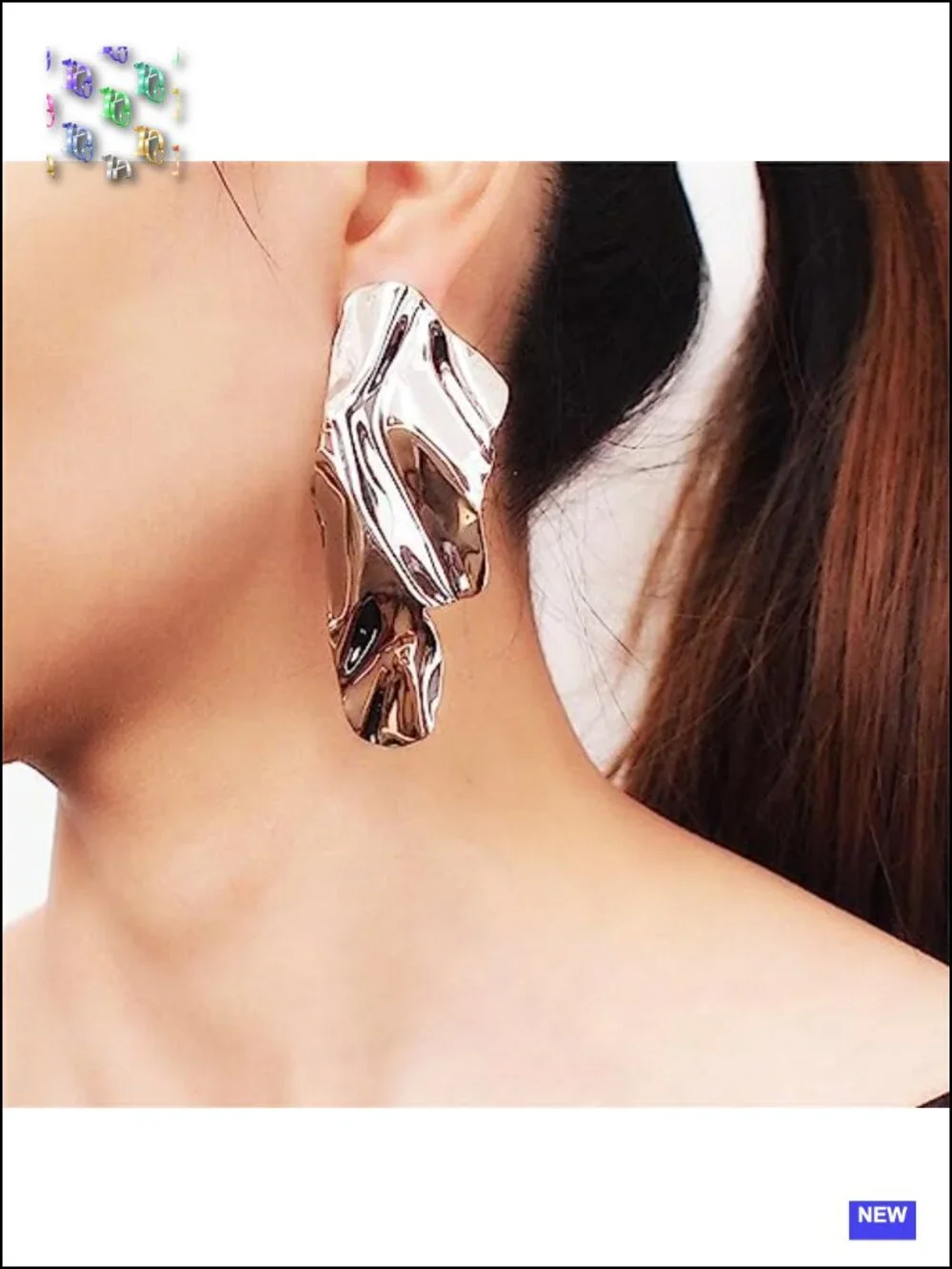 Geometric Metal Drop Dangle Earrings Hypoallergenic Fashion Jewelry